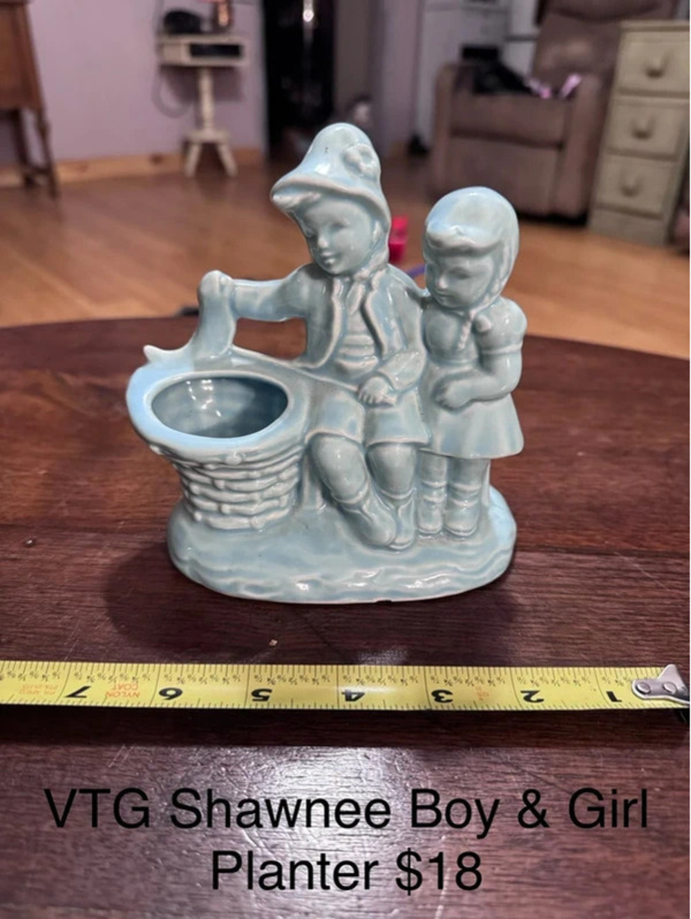 Vintage Shawnee Boy and Girl Planter